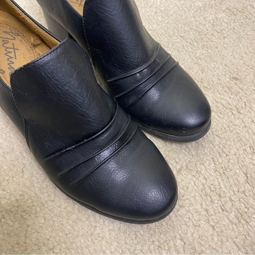 Natural soul STAR heeled slip on Shoe Bootie Size 7.5 black - Picture 3 of 9